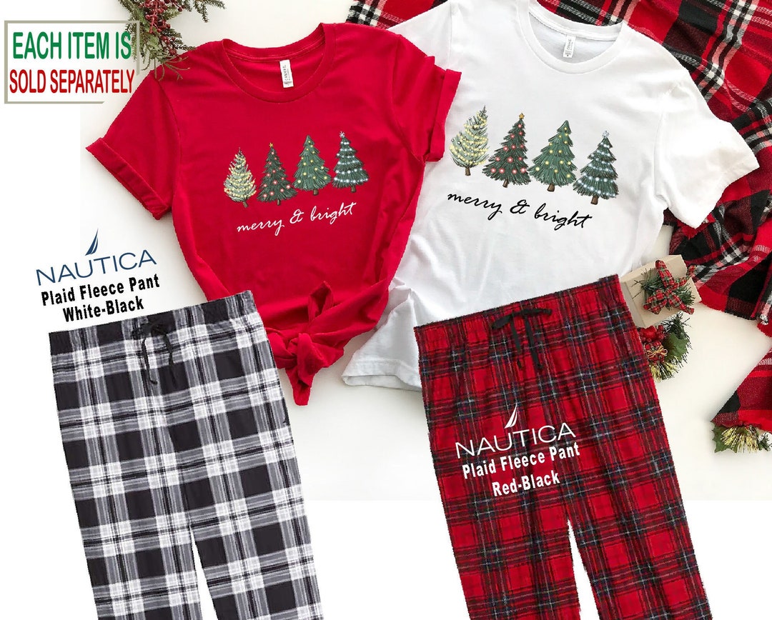 Christmas Tree Pajamas Merry and Bright Pajamas Merry - Etsy