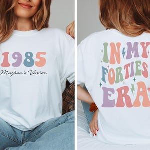 Chemise époque 40 ans personnalisée, chemise personnalisée 40e anniversaire, chemise époque 40 ans, chemise 40e anniversaire, cadeau 40e anniversaire