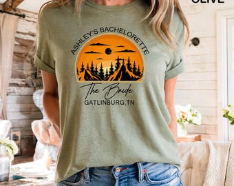Custom Camp Bachelorette Shirts, Custom Camping Bach Shirts, Mountain Bride Shirts, Bridal Party Shirt, Bach Trip Shirt, Bridesmaids Gifts