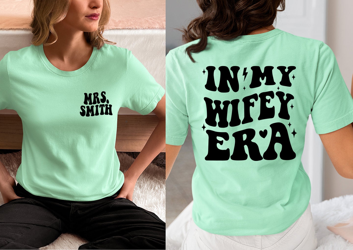 Personalized in My Wifey Era Shirt, Custom Wifey Shirt, Engagement ...