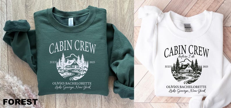 Custom Cabin Crew Bachelorette Sweatshirt, Camping Bachelorette Party Shirt, Bachelorette Favors, Bachelorette Crewneck, Girls Trip Shirt image 7