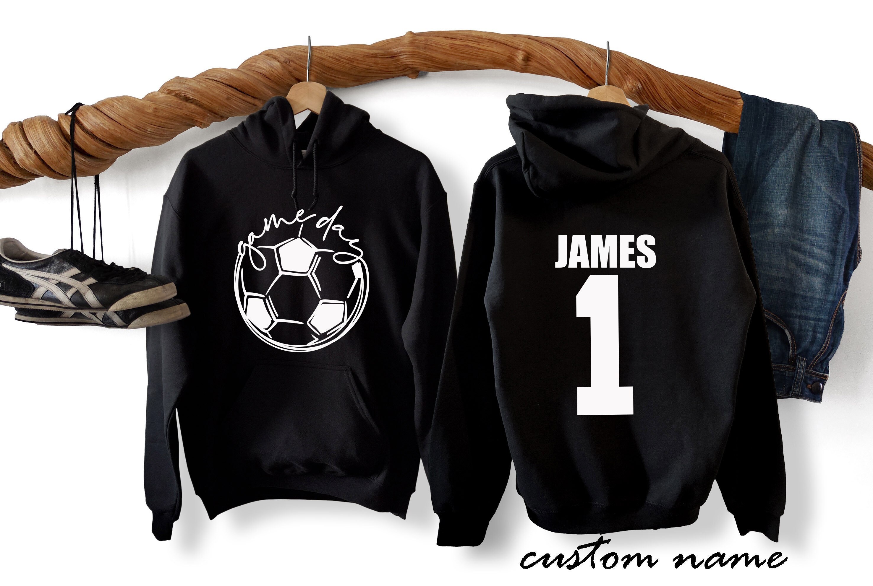 Customized Soccer Sweatshirt Your Name Soccer Shirt Game Day Hoodie Game Day Sweat Soccer Season Sweat Soccer Graphic Hoodie Etsy
