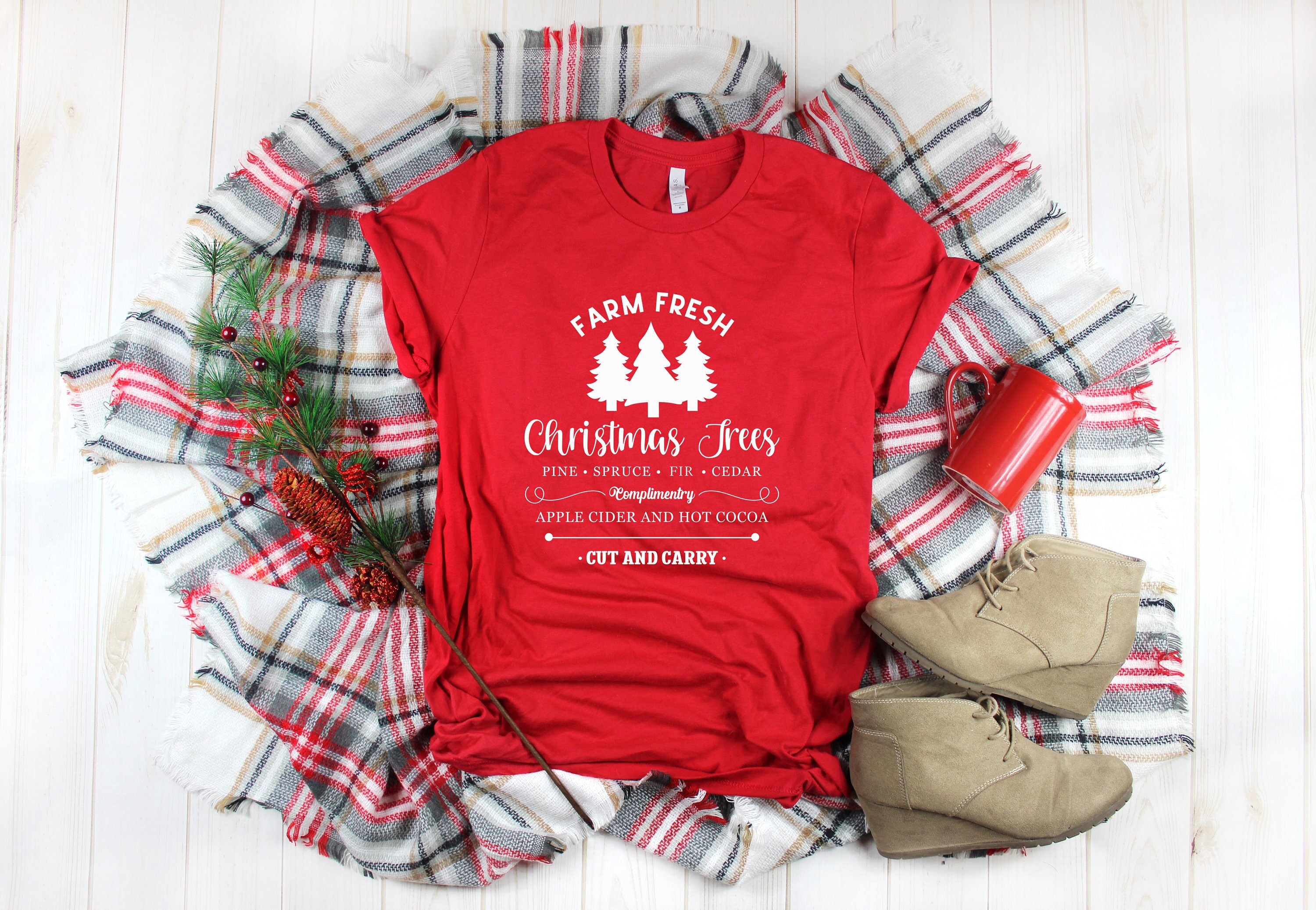 Farm Fresh Christmas Trees Shirt Christmas Gift Ideas Etsy