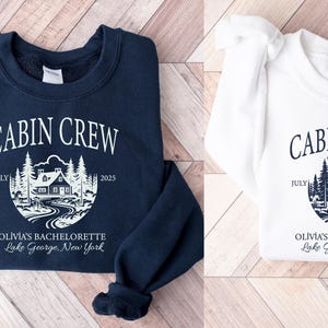 Custom Cabin Crew Bachelorette Sweatshirt, Camping Bachelorette Party Shirt, Bachelorette Favors, Bachelorette Crewneck, Girls Trip Shirt image 8