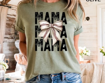 Funny Mama Baseball Shirt, Baseball Season Mama Shirt, Baseball Lover Mom Outfit, Mom Gift for Mothers Day, Mama Gift, Sport Mom Shirt