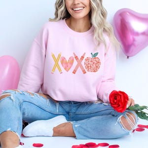Teacher Valentines Day XOXO Sweatshirt, Funny Teacher Love Shirt, Teacher Valentine Shirt, Valentine Gifts For Teacher, Teacher Love Shirt