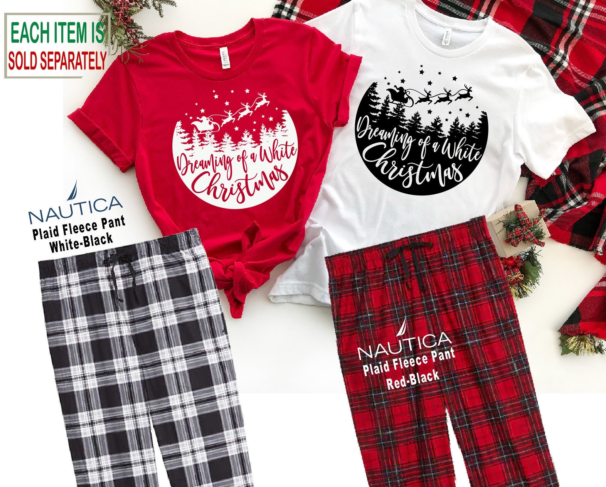 Christmas Pajamas Dreaming of a White Christmas Pajamas Family