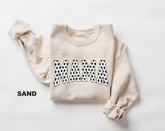 Cute Soccer Mama Sweatshirt, Mothers Day Gift Shirt, Soccer Mom Sweatshirt, Game Day Mom Crewneck, Sport Mom Gift Shirt, Soccer Mom Shirt