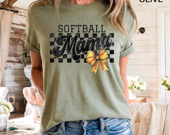 Retro Softball Mama Shirt, Softball Mom Gift, Softball Lover Mom Shirt, Mothers Day Gift, Softball Season Mom Shirt, Game Day Mom Outfit