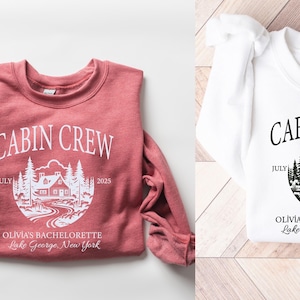 Custom Cabin Crew Bachelorette Sweatshirt, Camping Bachelorette Party Shirt, Bachelorette Favors, Bachelorette Crewneck, Girls Trip Shirt image 6