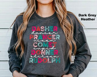 Funny Christmas Reindeer Sweatshirts, Christmas Party Sweatshirts, Christmas Gift, Christmas Family Matching, Ugly Christmas Crewnecks