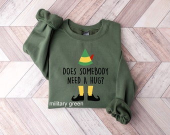 Customized Christmas Elf Sweatshirt, Funny Christmas Sweatshirt Elf, Christmas Hoodie, Christmas Gift, Christmas Movie Shirt