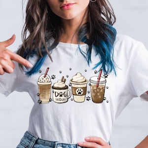 Coffee And Dog Mom Shirt, Mother&#39;s Day Gift, Gift For Dog Lover, Dog Mom Shirt, Coffee Lover Tee