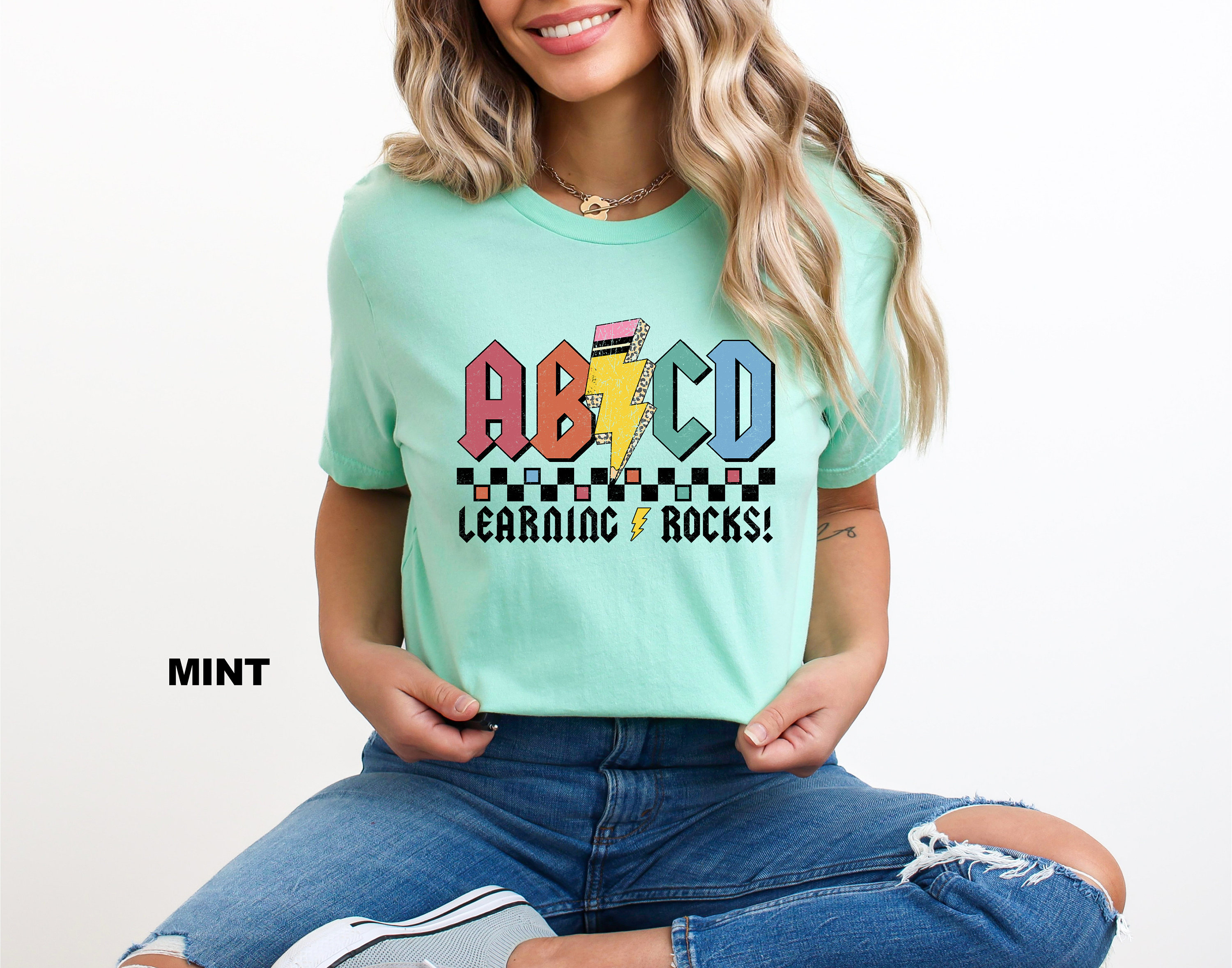 ABCD Back to School Shirt, Learning Rocks Tshirt, School Shirt, Cool ...
