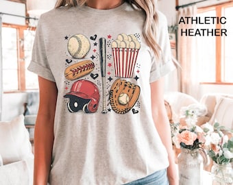 Vintage Baseball Shirt, Retro Gameday Baseball Shirt, Women Baseball Shirt, Gift for Mom, Baseball Season Outfit, Funny Baseball Lover Gift