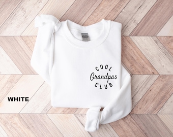 Cool Grandpas Club Sweatshirt, Funny Fathers Day GIft, Best Grandpa Outfit, Grandpa Crewneck, Gramps Shirt, Gift from Grandkids, Dads Shirt
