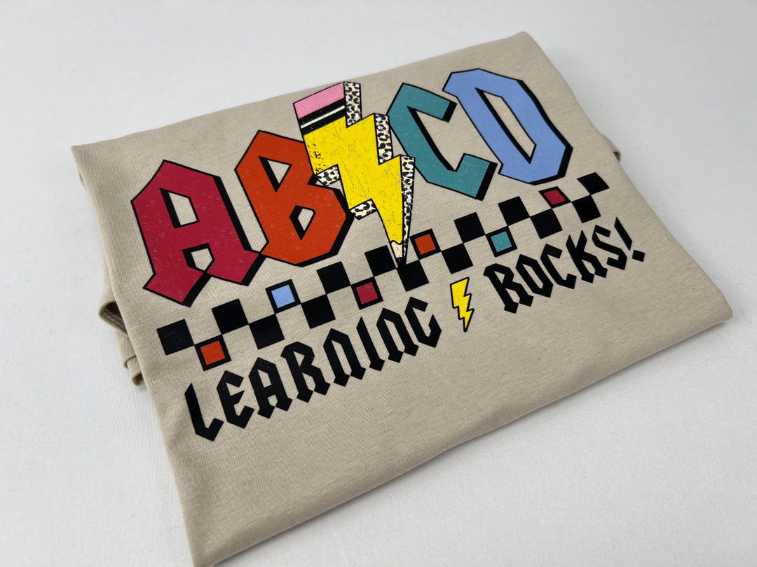 ABCD Back to School Shirt, Learning Rocks Tshirt, School Shirt, Cool ...