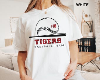 Custom Baseball Team Name Shirt, Baseball Game Day Shirt, Custom School Mascot Shirt, Retro Baseball Team Shirt, Cute Baseball Mom Gift