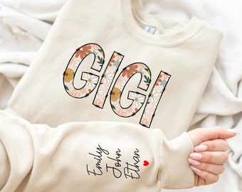 Personalize Grandma Sweatshirt, Mom gift Sweatshirt, Mothers Day gift, Gigi Nana Sweatshirt, Tante Sweatshirt, Valentine day gift for mama
