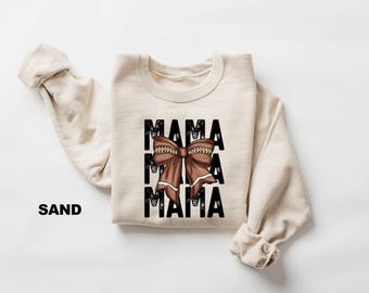 Retro Football Mama Sweatshirt, Mother's Day Gift, Football Mom Gift, Game Day Mom Crewneck, Football Season Mom Shirt, Funny Sport Mom Gift