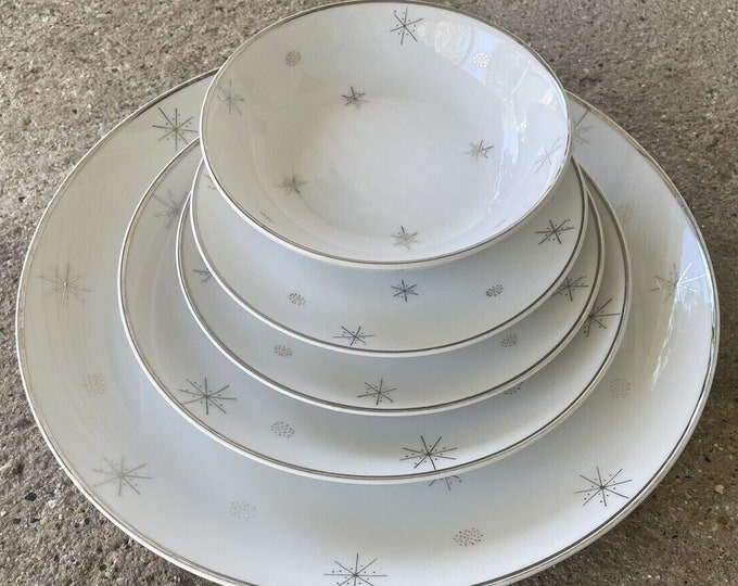 2403 Atomic Snowflake Vintage 1950's Fine China Made in Japan - Great Condition - Choose From List