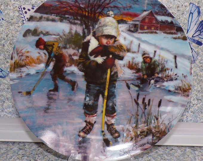 2208 Dreams of Glory Vintage 8.5" Collectors Plate by Stewart Sherwood - Reflections of Canadian Childhood- No Chips or Cracks