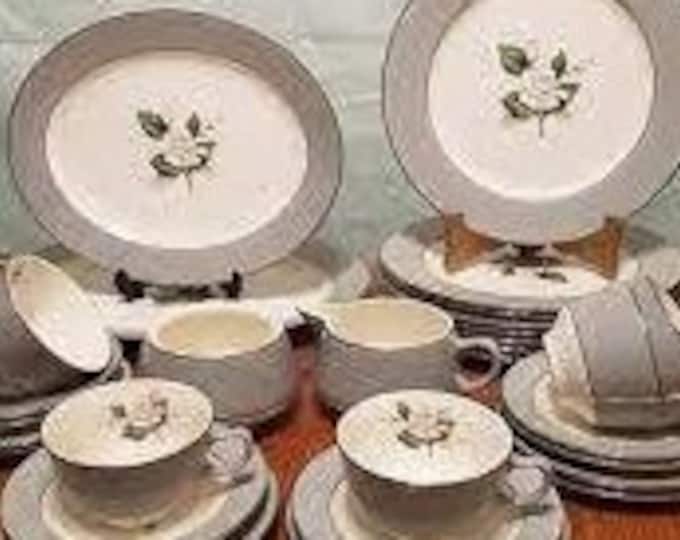 2310 Homer Laughlin Cavalier #53N5 Egg Shell Grey Magnolia Vintage China - Great Condition- Choose from List: