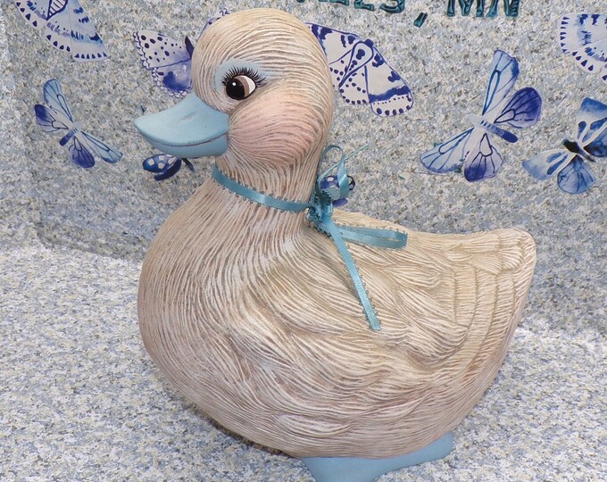 2212 Ceramic Duck Statue Vintage Hand Painted 1987 10"x7"x11" Tall - No Chips or Cracks