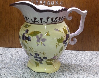 2407 Tracy Porter Pottery Beautiful Hand-Painted 10" Tall x 7" Wide Water Pitcher - Great Condition