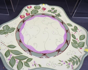 2303 PartyLite Garden Lites Candle Tray # P8096 3 Wick Candle Holder 13" - Great Condition