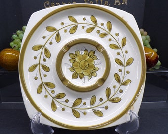2304 Vee Jackson California Ceramic Ashtray Vintage 10.75"