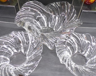 2303 Original Walther-Glas Belle Epoque Crystal Vintage Centerpiece Bowl 3 pc Set (1) 12" & (2) 8" Bowls