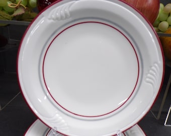 2501 Corelle Pyroceram Embossed 6.25" Bread Plates Vintage Set of 4