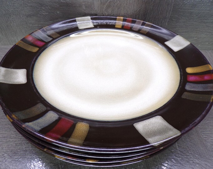 2602 Pfaltzgraff Tahoe 11" Dinner Plates Set of 4 Made in USA -Good Condition Minimal Wear
