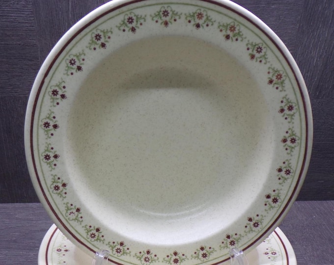 2602 Anchor Hocking Chantilly Vintage Ironstone 8.25" Cereal / Soup Bowls Set of 7 Made in USA - Great Condition