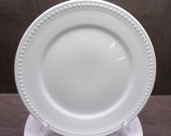 2609 Better Homes and Gardens Sophia White Beaded Rim 8.75" Salad / Lunch Plates Set of 4