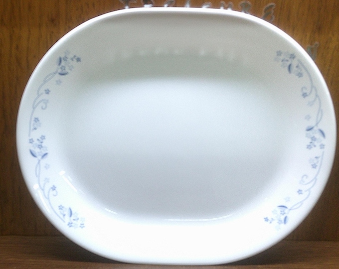 2502 Corelle Provincial Blue 12" Oval Platter - Great Condition