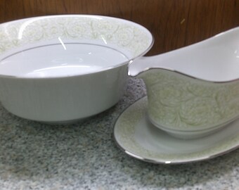 2408 Sango China Phoenicia Vintage China - Green, Yellow, White Floral - Great Condition - Choose from List: