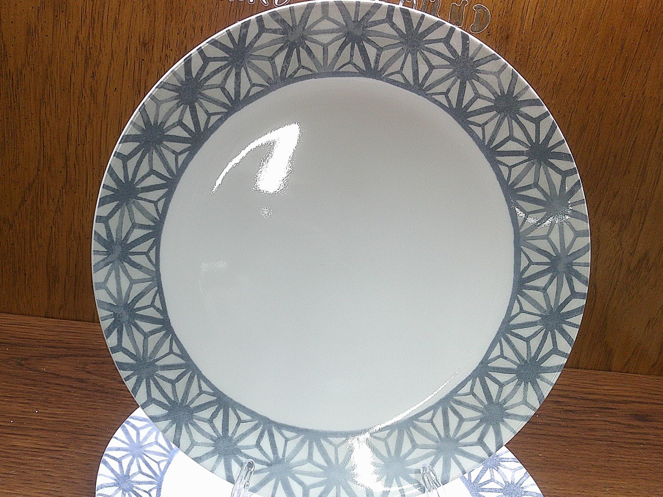 2410 Corelle Amalfi Azul 10.25 Dinner Plates Set of 4 Blue Geometric Pattern Excellent Condition Etsy