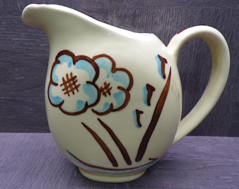 2607 Shawnee Pottery #35 Cornflower 6" Vintage Cream / Gravy Pitcher