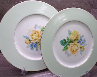 2605 Noritake Huntley 11" Vintage 1950's Fine China Dinner Plates Set of 2