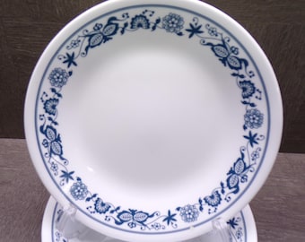 2609 Corelle Vitrelle Old Town Blue Onion Vintage 6.75" Bread / Dessert Plates Set of 4