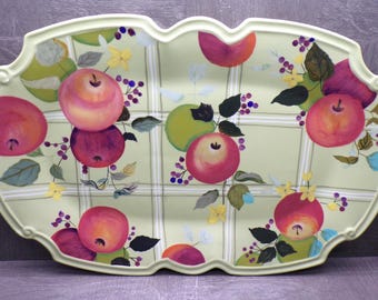 2608 Tracy Porter Pottery Fruitful Tapestry Collection 19.75" x 13" Serving Tray Platter