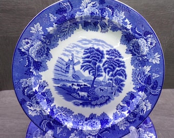 2608 Wood & Sons Enoch Woods English Scenery 9" Plate Set of 3