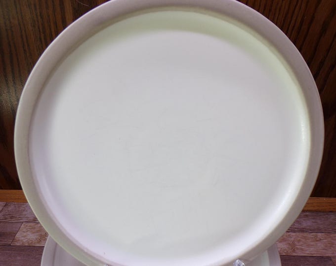 2511 Project 62 White Porcelain Dinner Plates with Beige Rim 10.5" Set of 6 - Good Condition