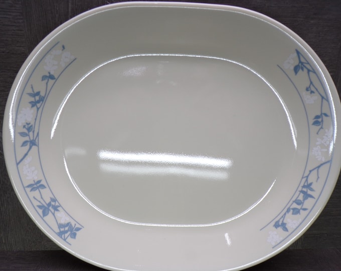 2602 Corelle First of Spring Cream 12 Inch Oval Serving Platter - Great Condition