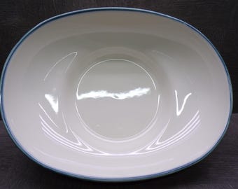2605 Pfaltzgraff Ocean Breeze Footed Vintage 10" Oval Vegetable Serving Bowl