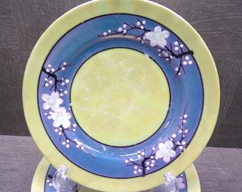 2605 Lusterware Blossom 7" Snack / Salad Plates Set of 4 Made in Japan - Good Condition Light Scratches