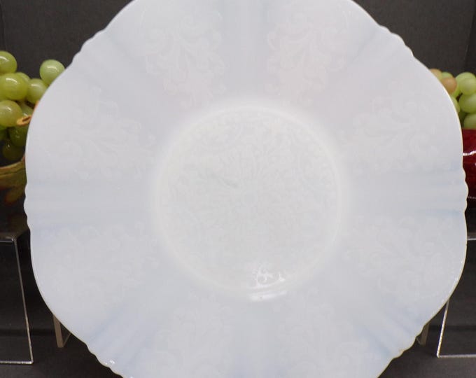 2303 American Sweetheart Platter - White Monax Depression Glass Center Design by MacBeth Evans 1930s - Great Condition