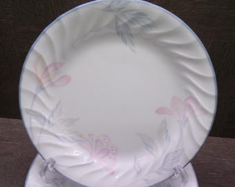2605 Corelle Pink Trio Blossom 7.25" Salad Plates Set of 4